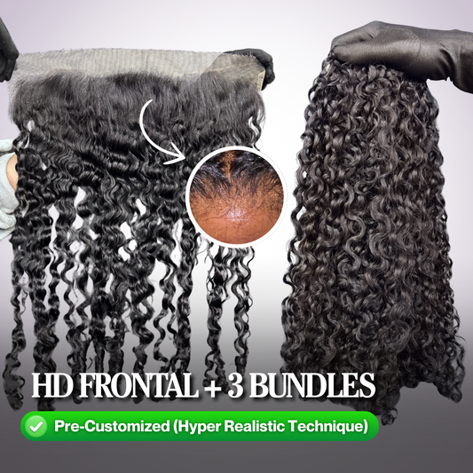 3 BUNDLES + 13x6 HD Lace (Hyper-Realistic) Curly