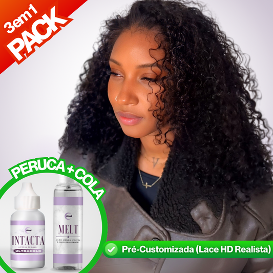 2 in 1: Wig + Kit // Spanish Curl Wig + Glue &amp; Melt